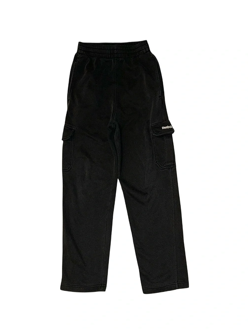 REEBOK Boy's Black Sweatpants With Cargo Pockets Size Large 14/16